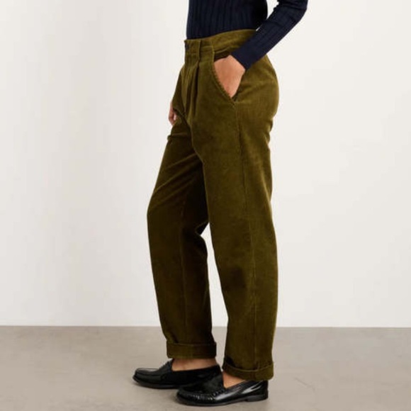 NWT ALEX MILL Boy Pant in Rugged Corduroy - Dark Olive - Size 8 - Picture 3 of 13